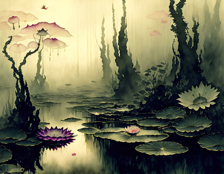 Adagio of lotus swamp with horror and beauty