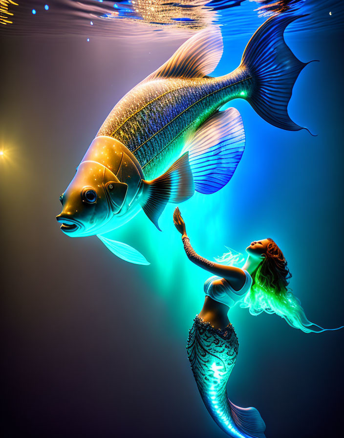 Underwater love dance