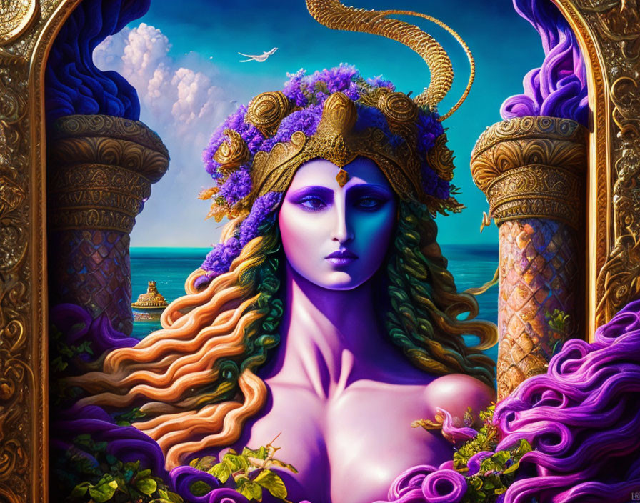 Medusa Gorgona on the island of Adventures