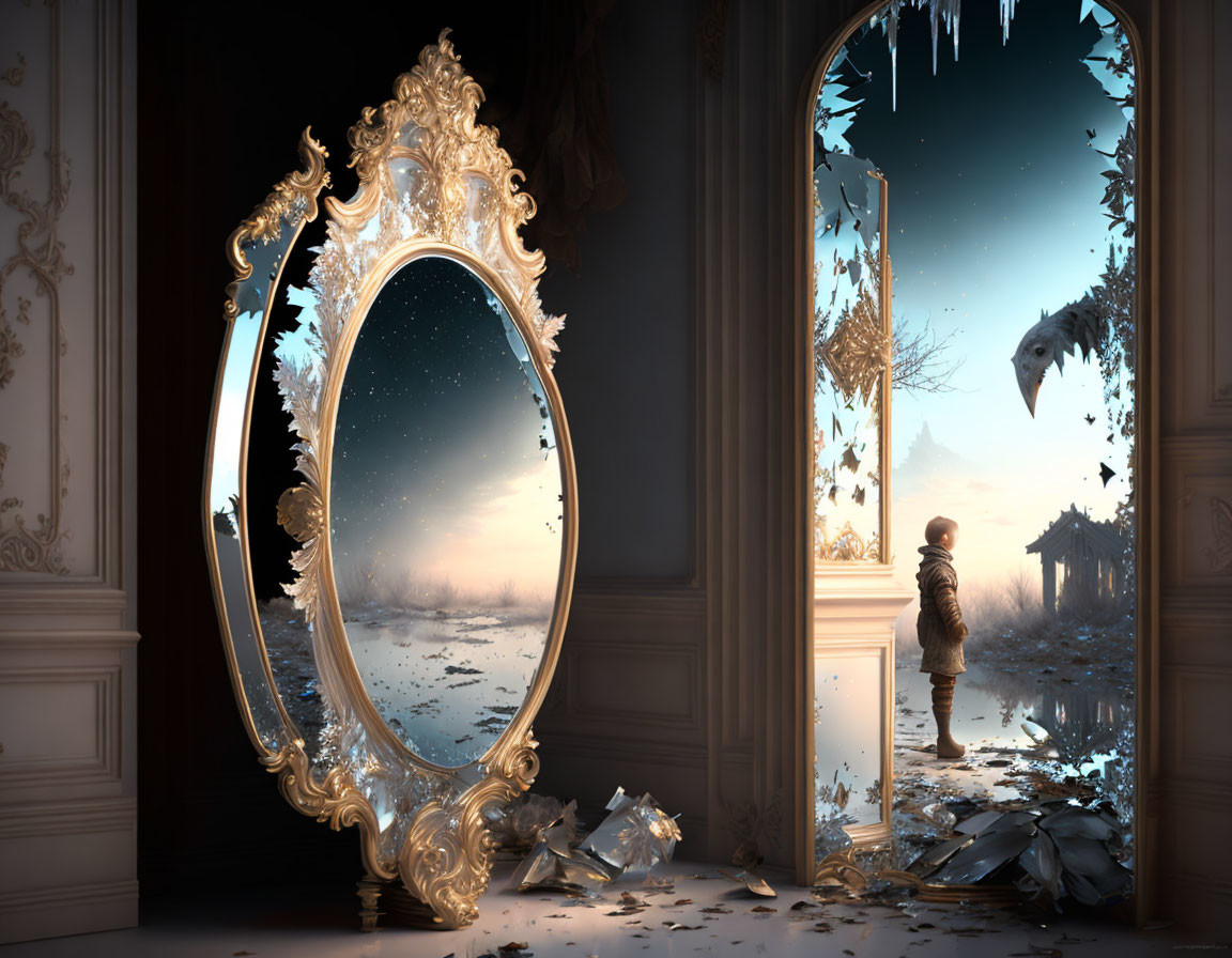 Broken mirror broken life