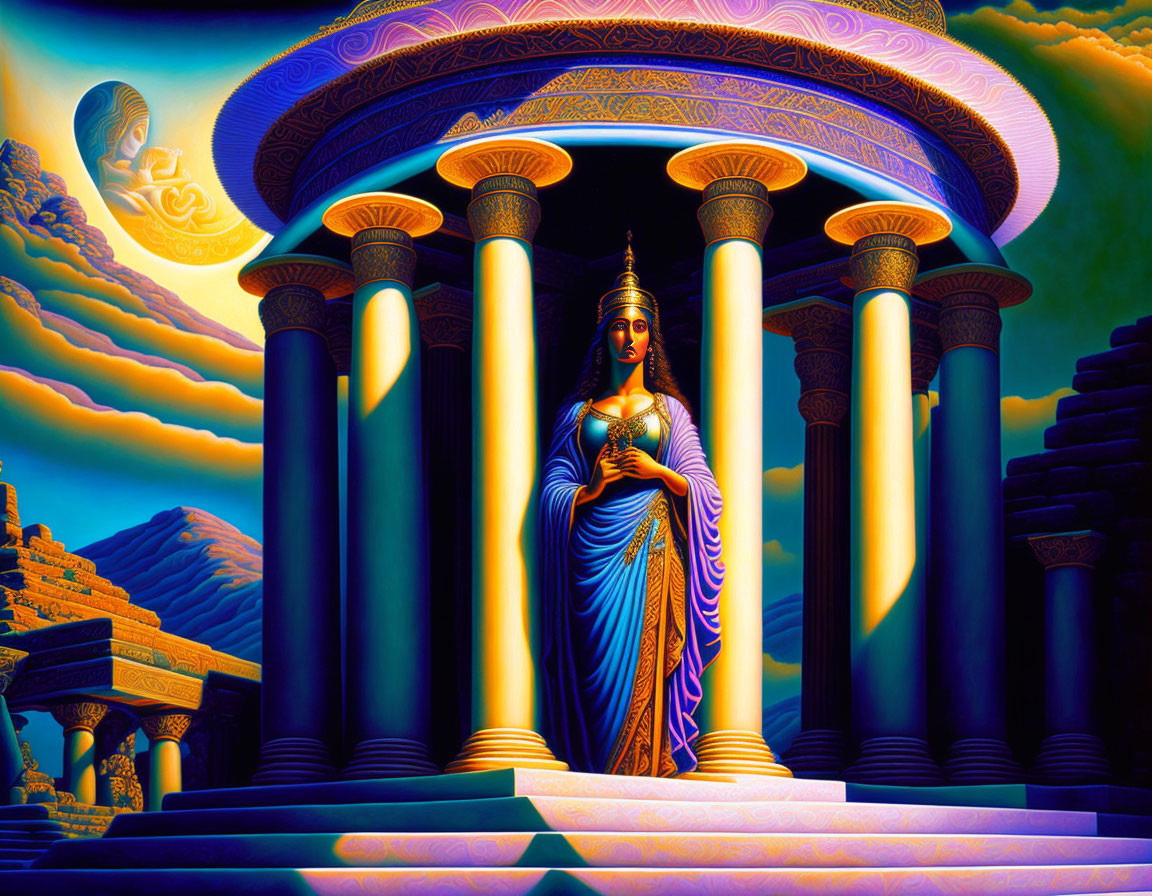 Pythia in Apollo Temple in Delphy