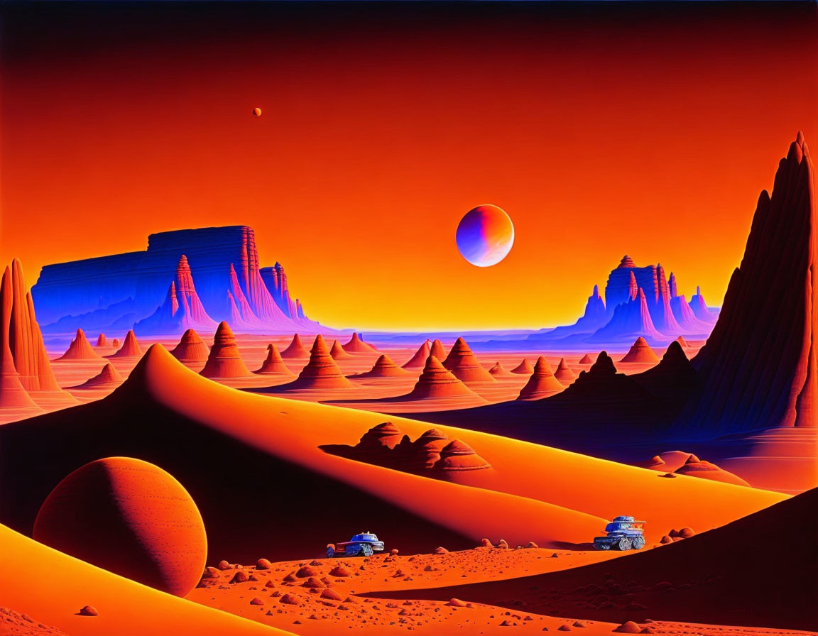 Breakfast on Sunday in a desert of Mars