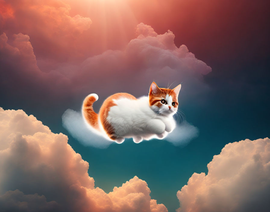 Cat in clouds