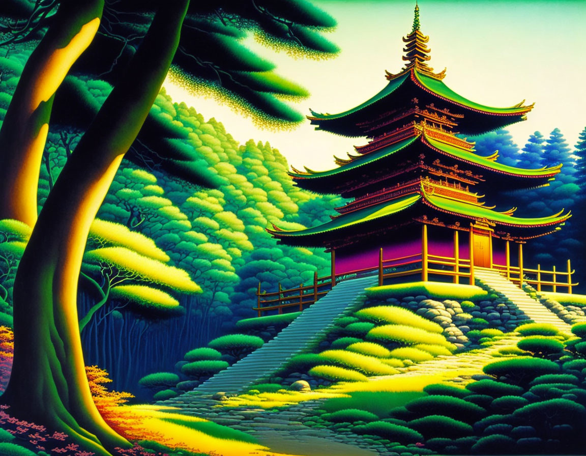 Pagoda in the forest