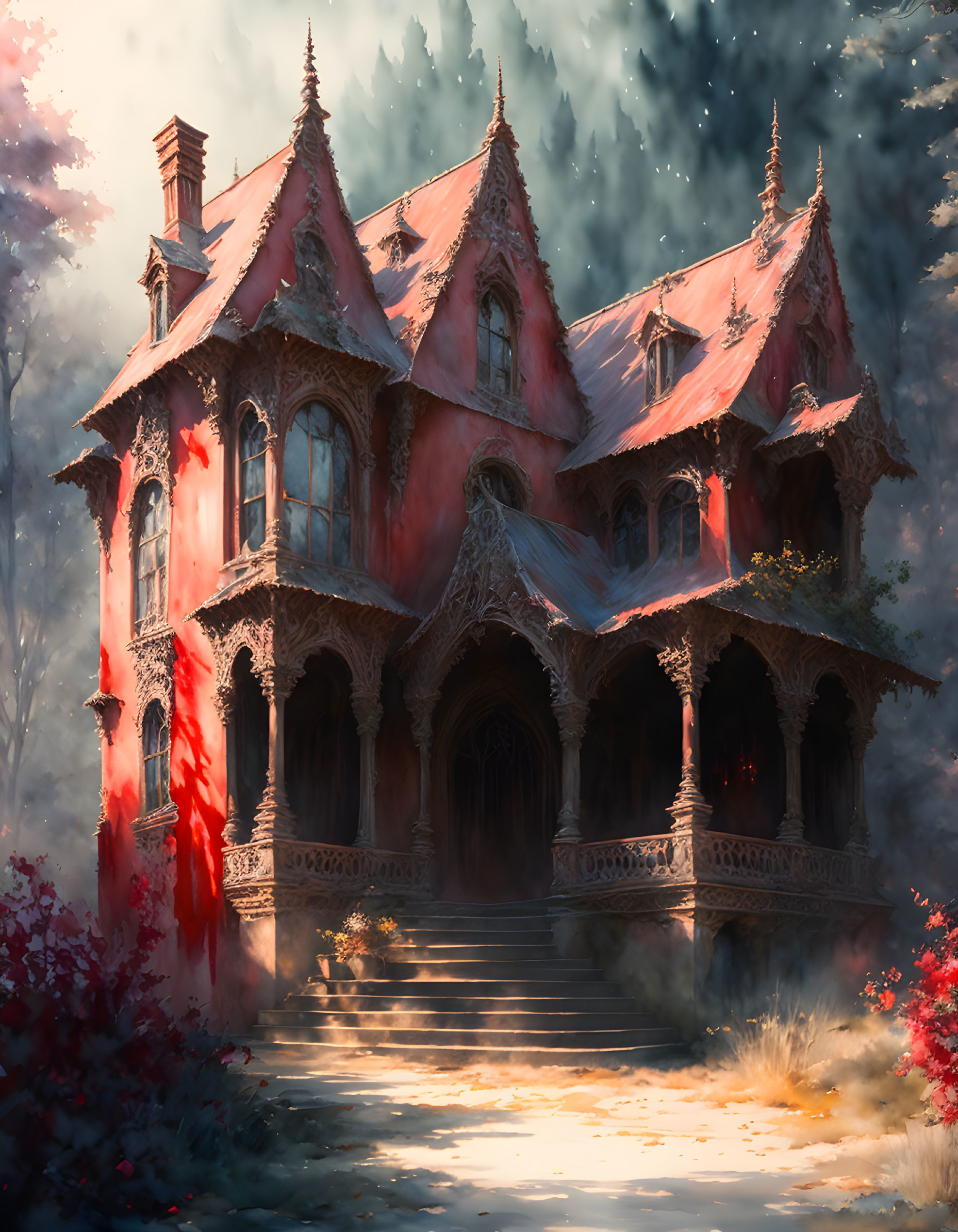 Crimson Manor House