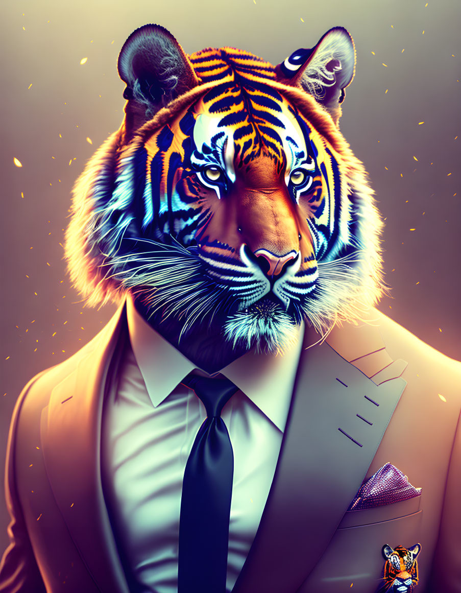 Tiger in a suit