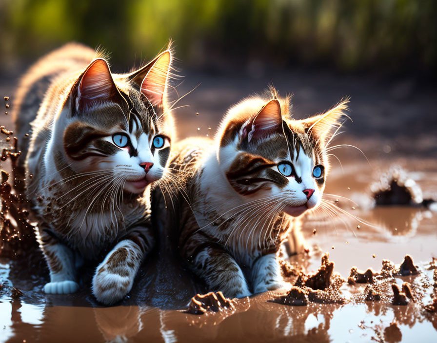 Cats and mud