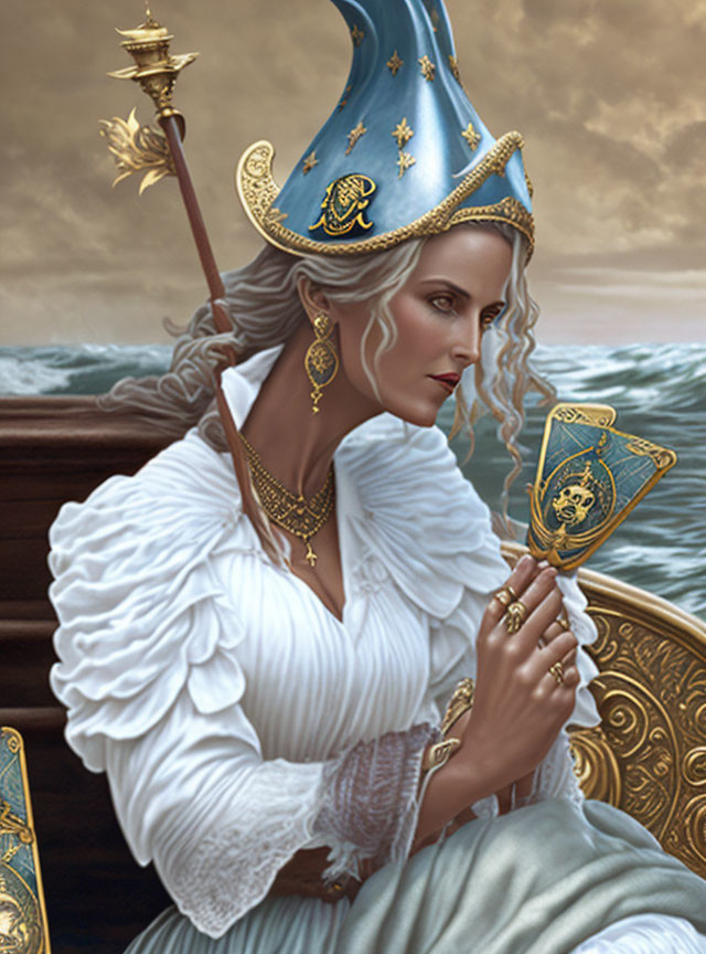  An image of a tarot card from the Pirates of the 