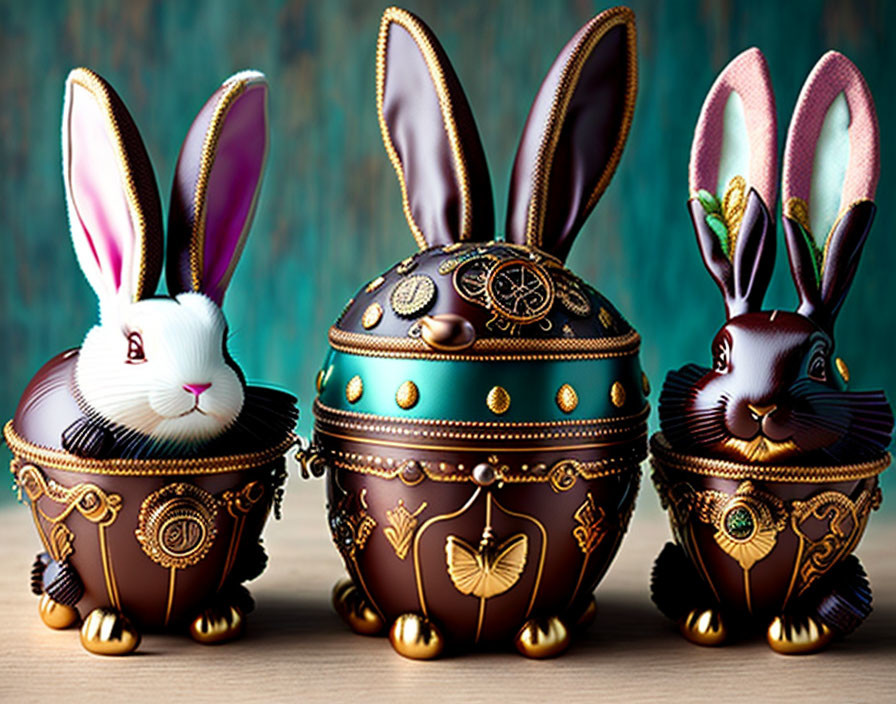 Steampunk Easter Bunnies