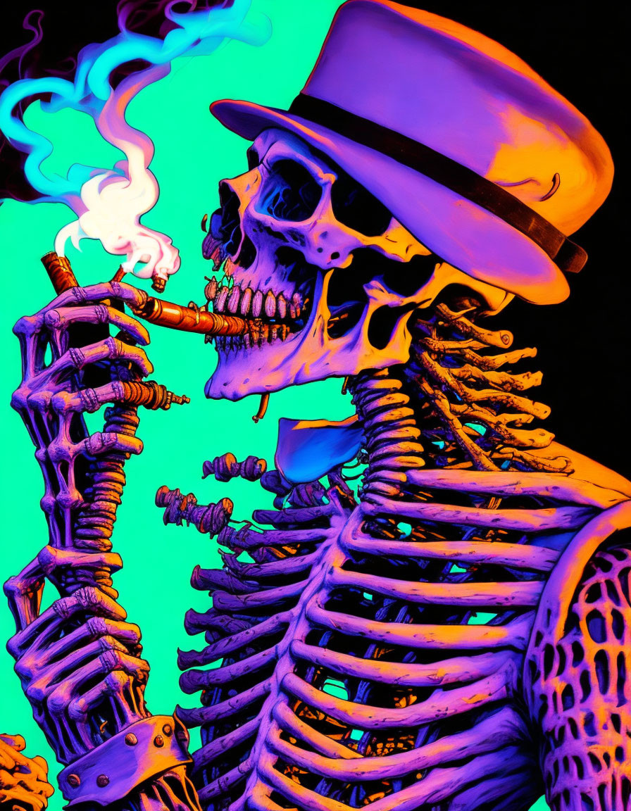 neon skeleton 