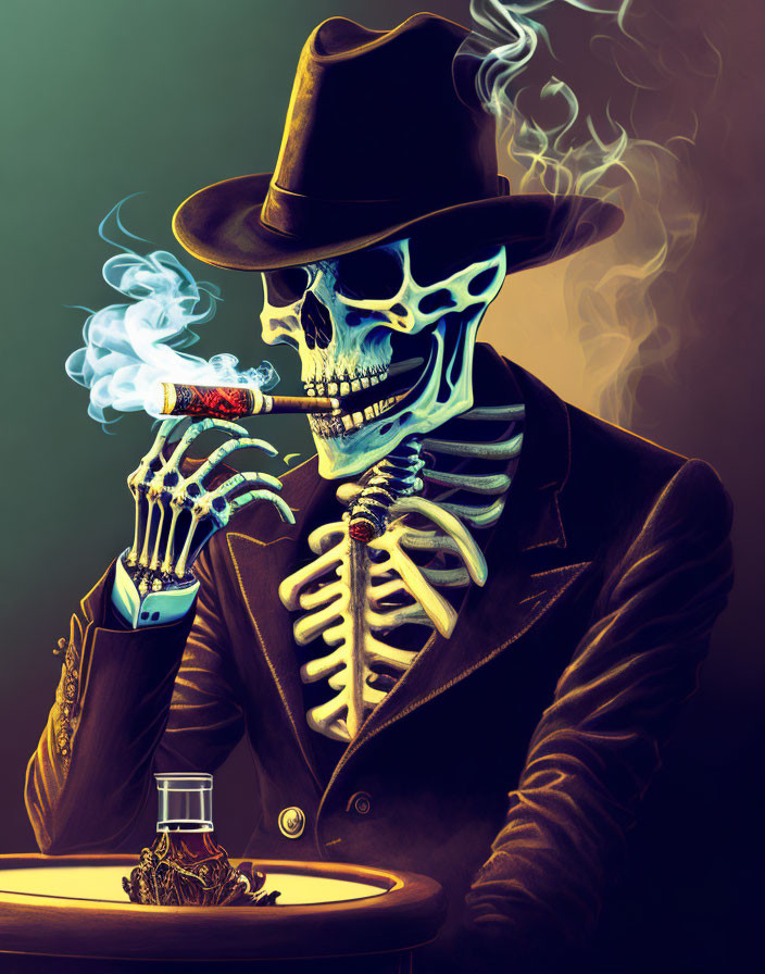 skeleton smoker