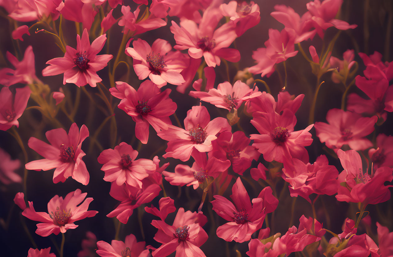 Delicate Pink Flowers with Soft Focus Background
