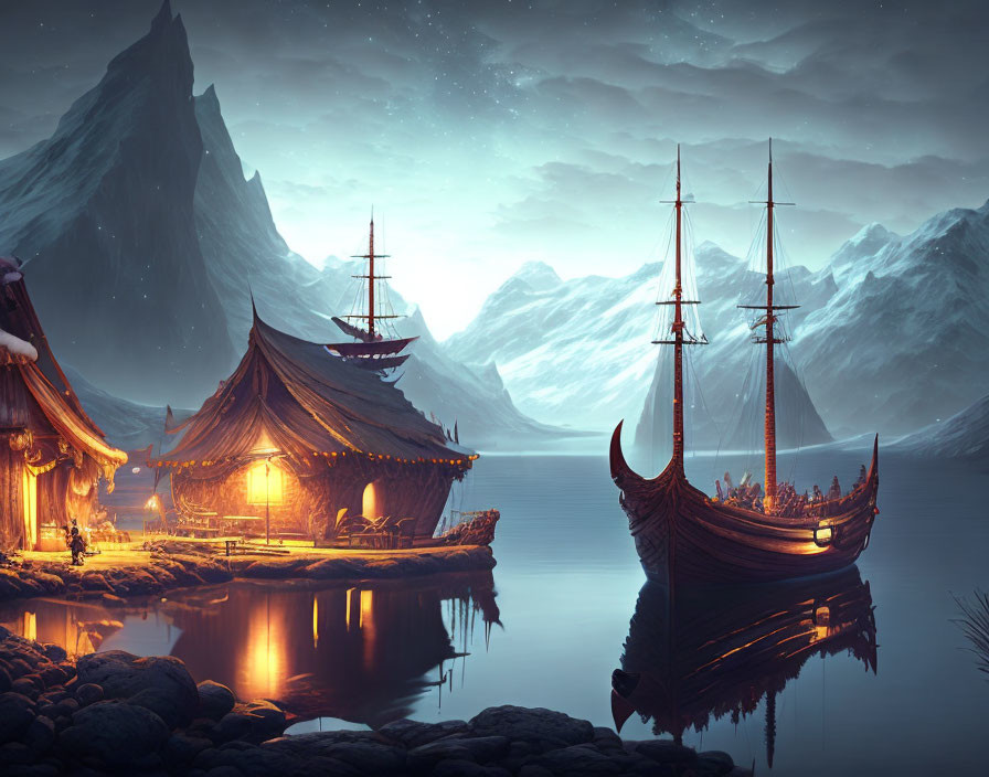 Under the Nordic Stars: A Viking Settlement