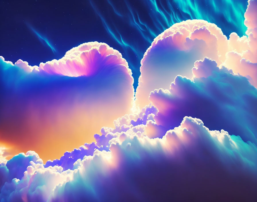 Colorful Splendor: The Radiant Multicolored Cloud