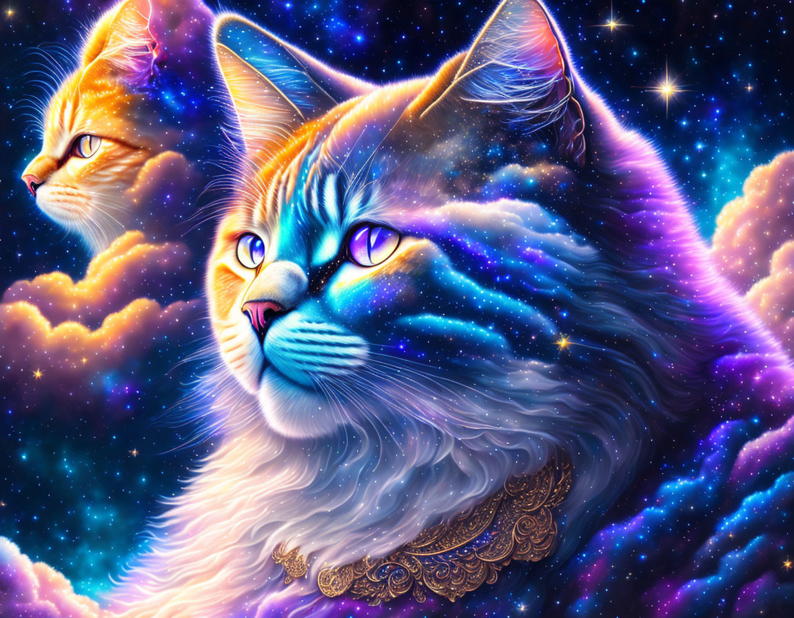 Mystical sky cats