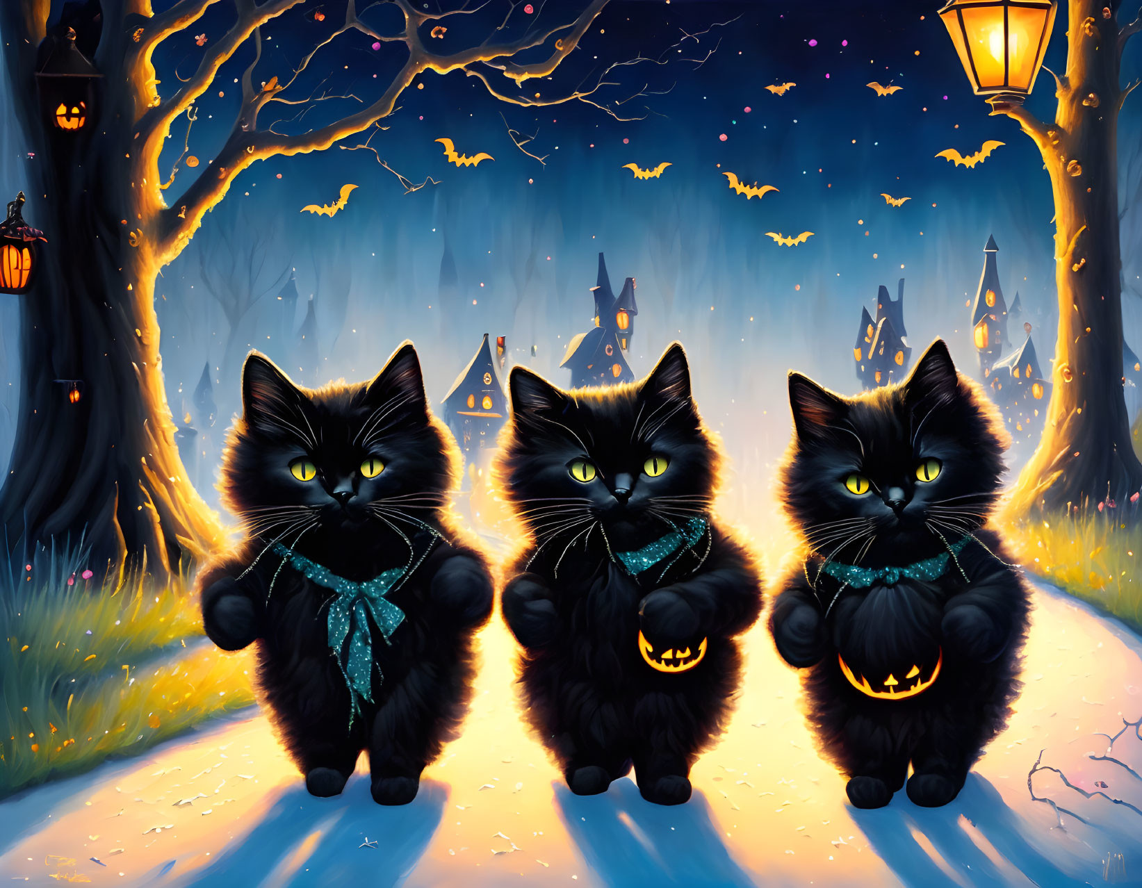 3 Little Kittens on Halloween