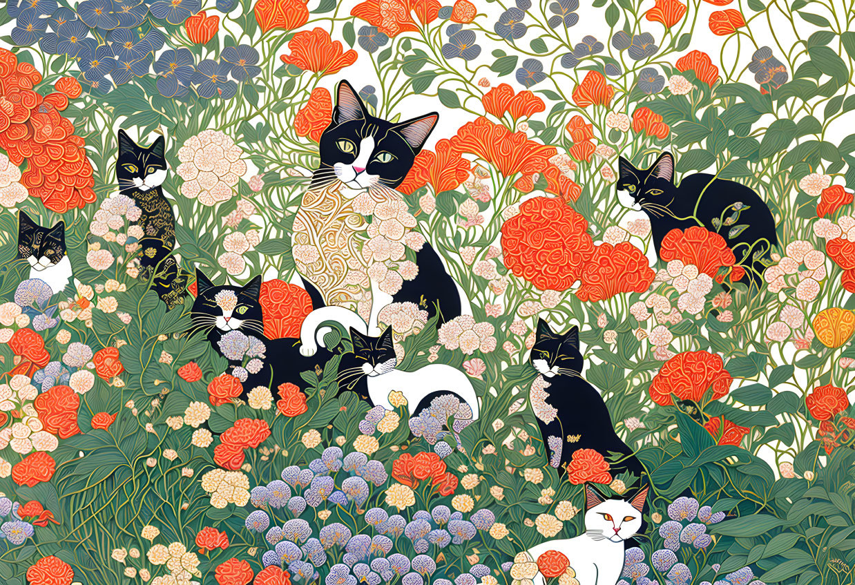 Cats in the Grass