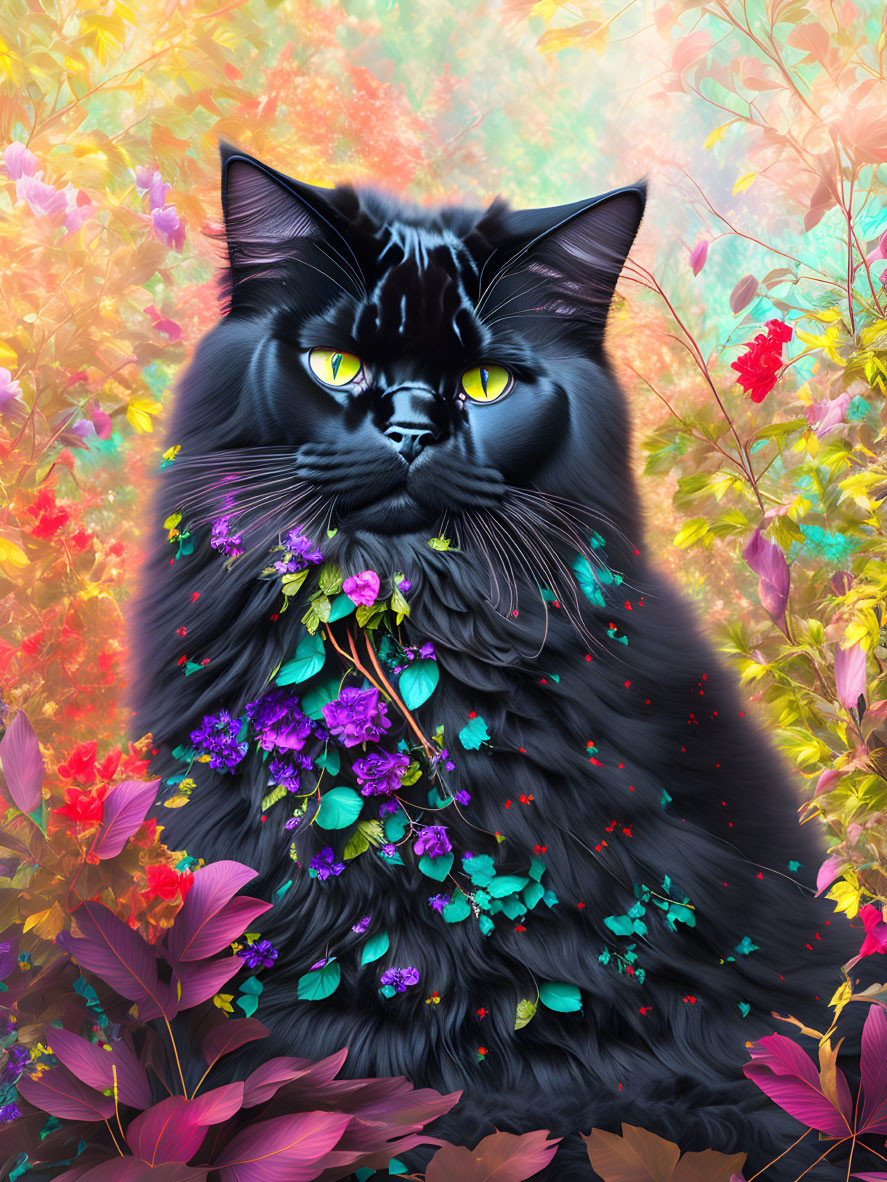 Yet another black persian cat