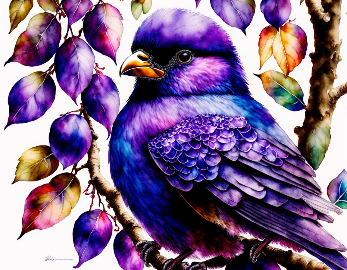 Purple bird