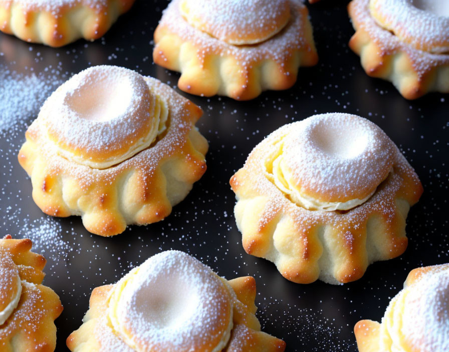 Sugar-Sprinkled Cream Puff Pastries