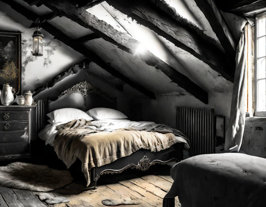 Vintage shabby chic - attic room