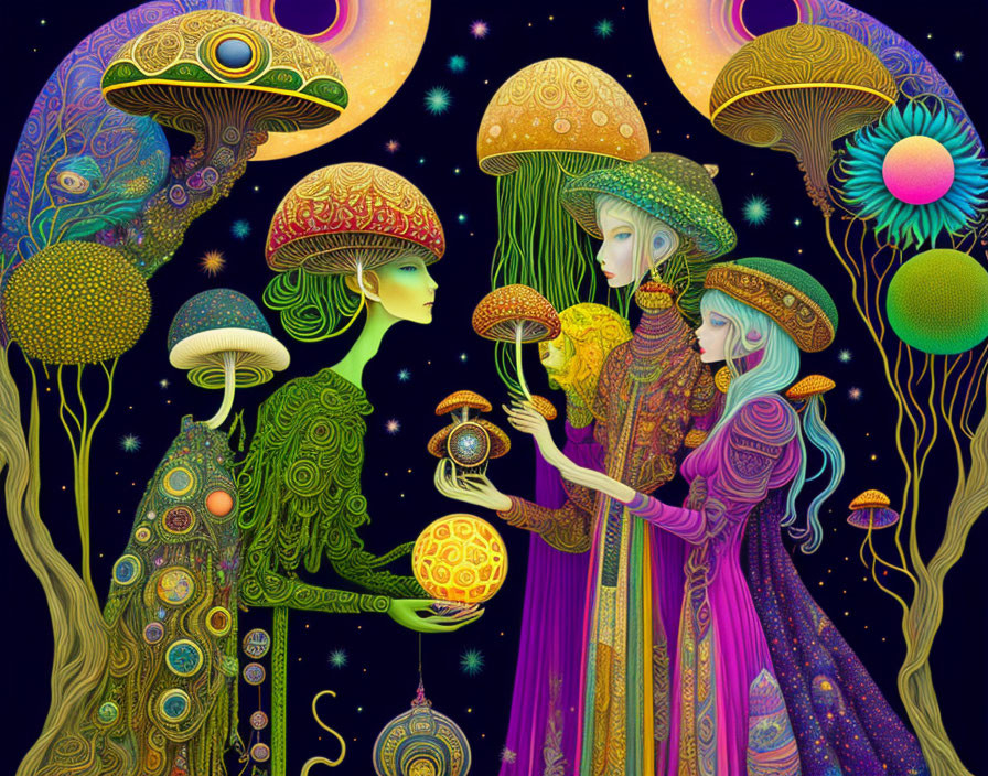 A love swap, mushrooms for holy spheres