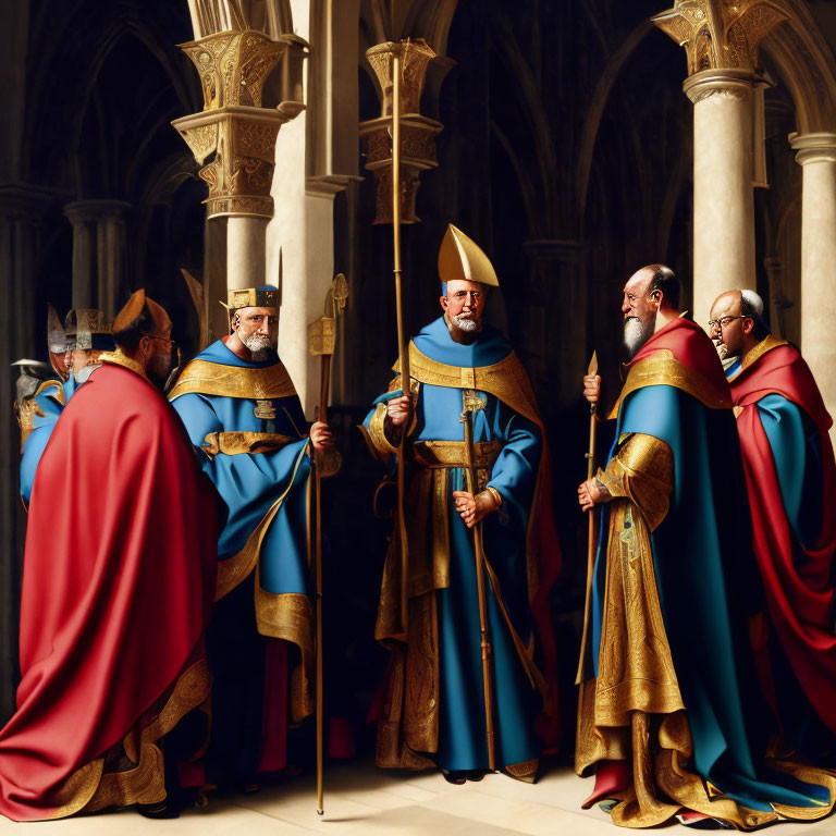 Thomas Becket confronting knights who will murder 
