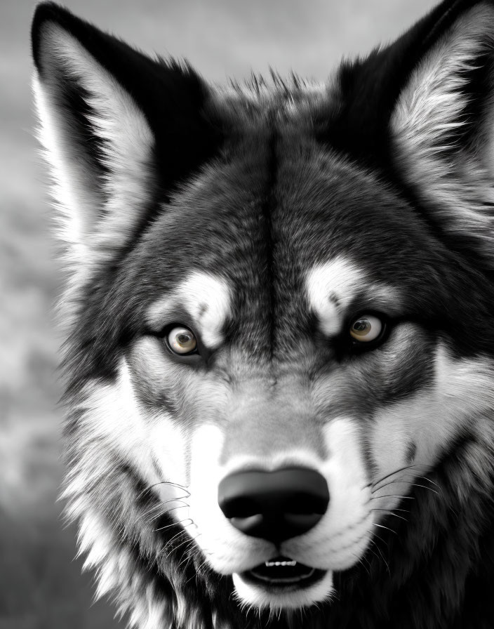 Inquisitive wolf