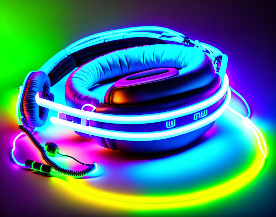neon headphone