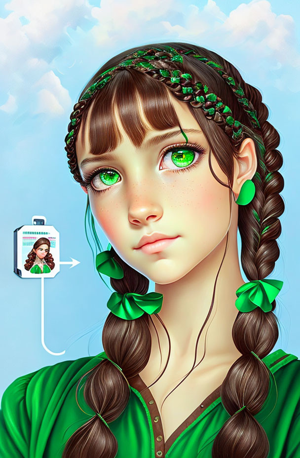 Beautifull girl with green eyes