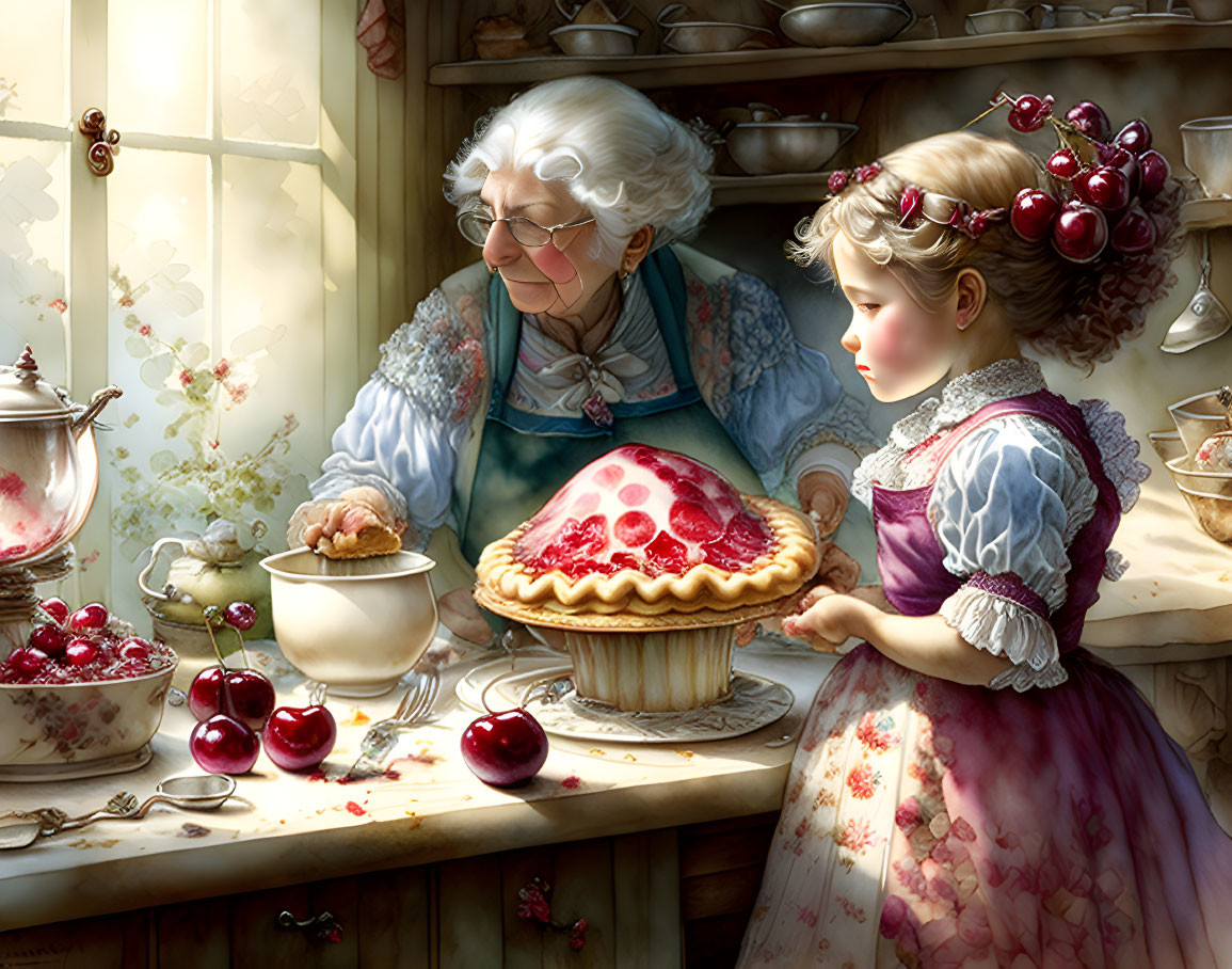 Baking with grandma 