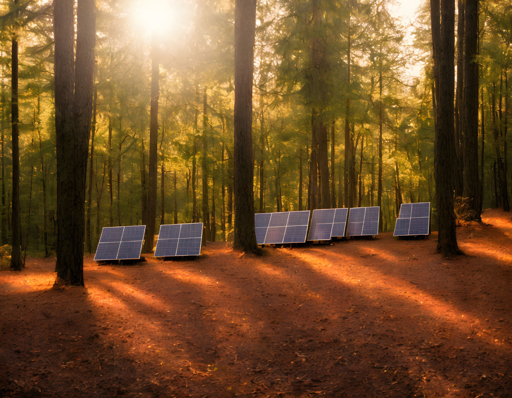Solar Panels in the Forest