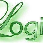 Smooth, green "Logik" word in flowing ribbon font on light background