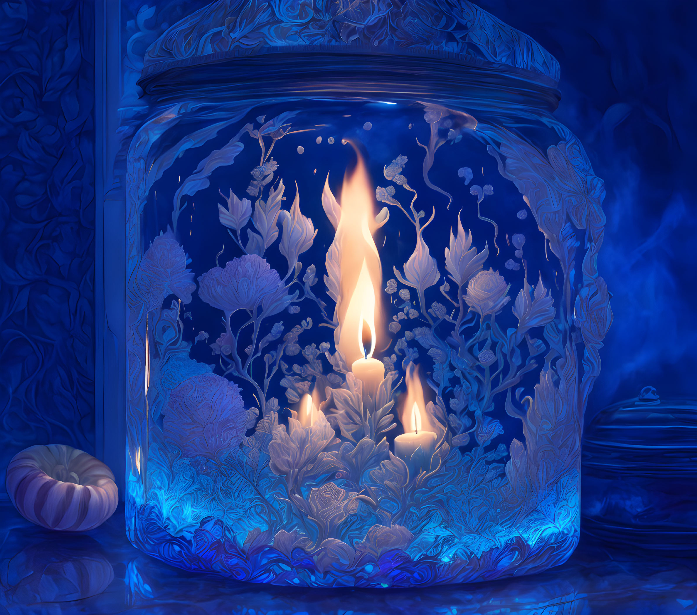  A burning candle
