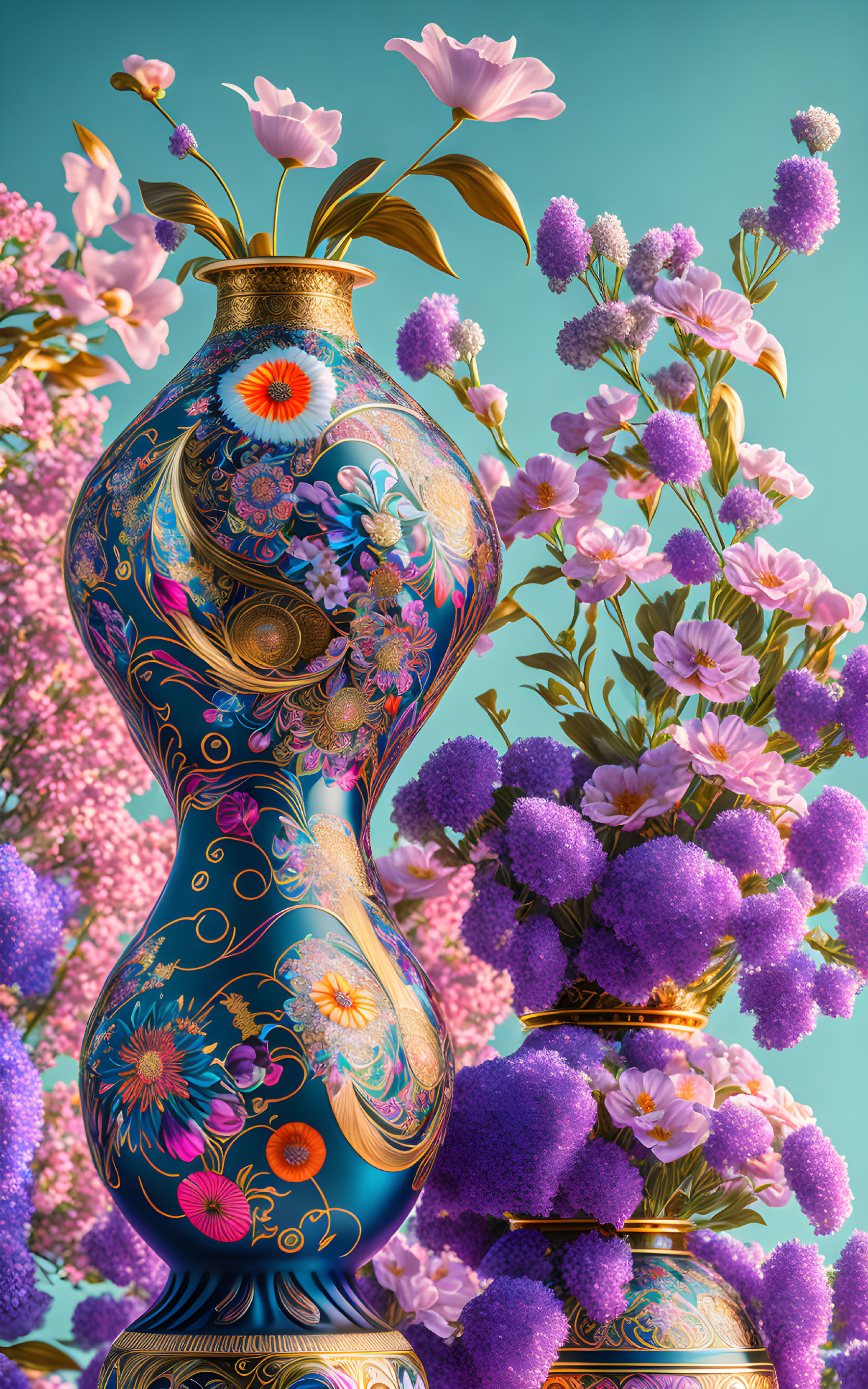 Sculpture of an beautiful ornamental vase 
