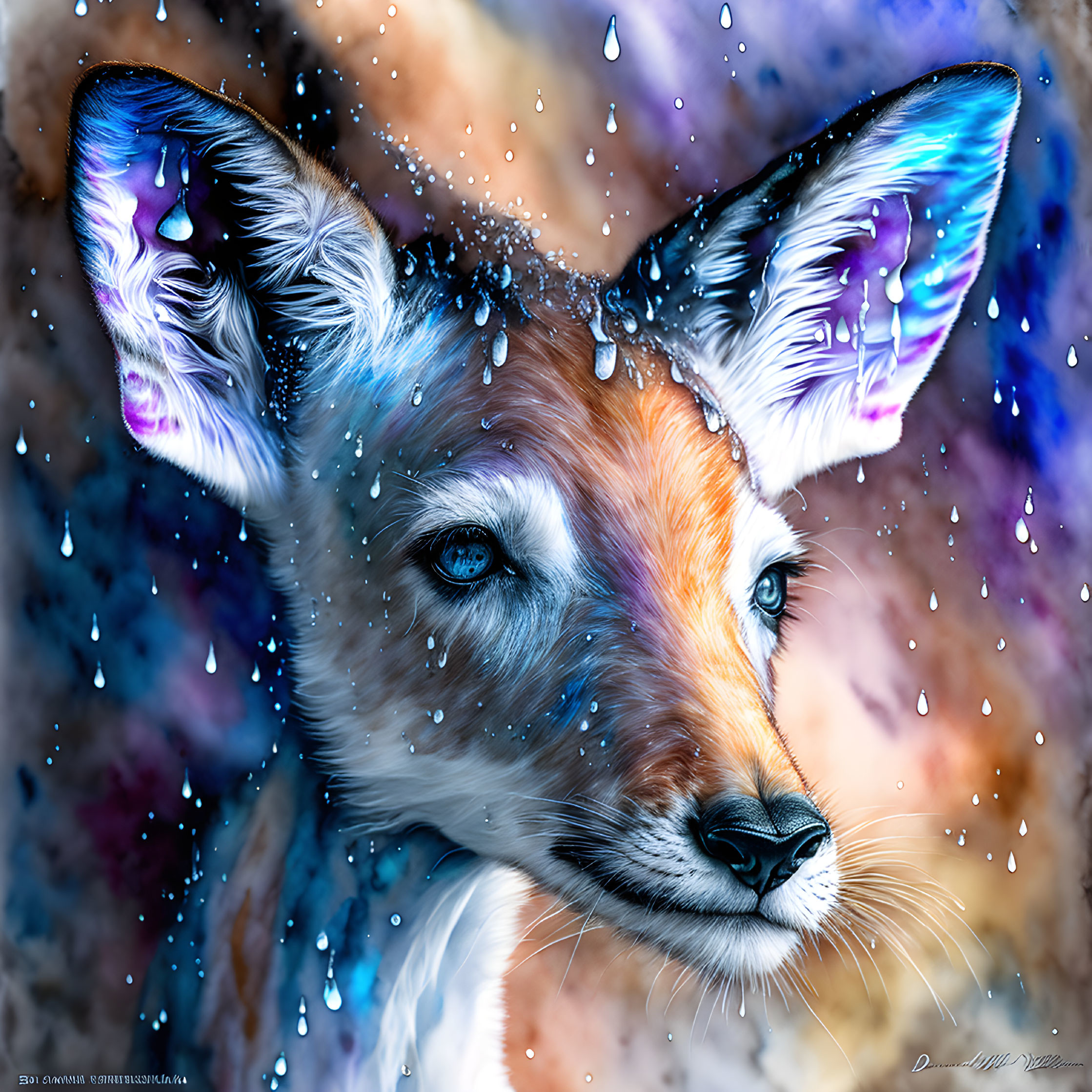 Enchanted Deer: Watercolor Fantasy Art
