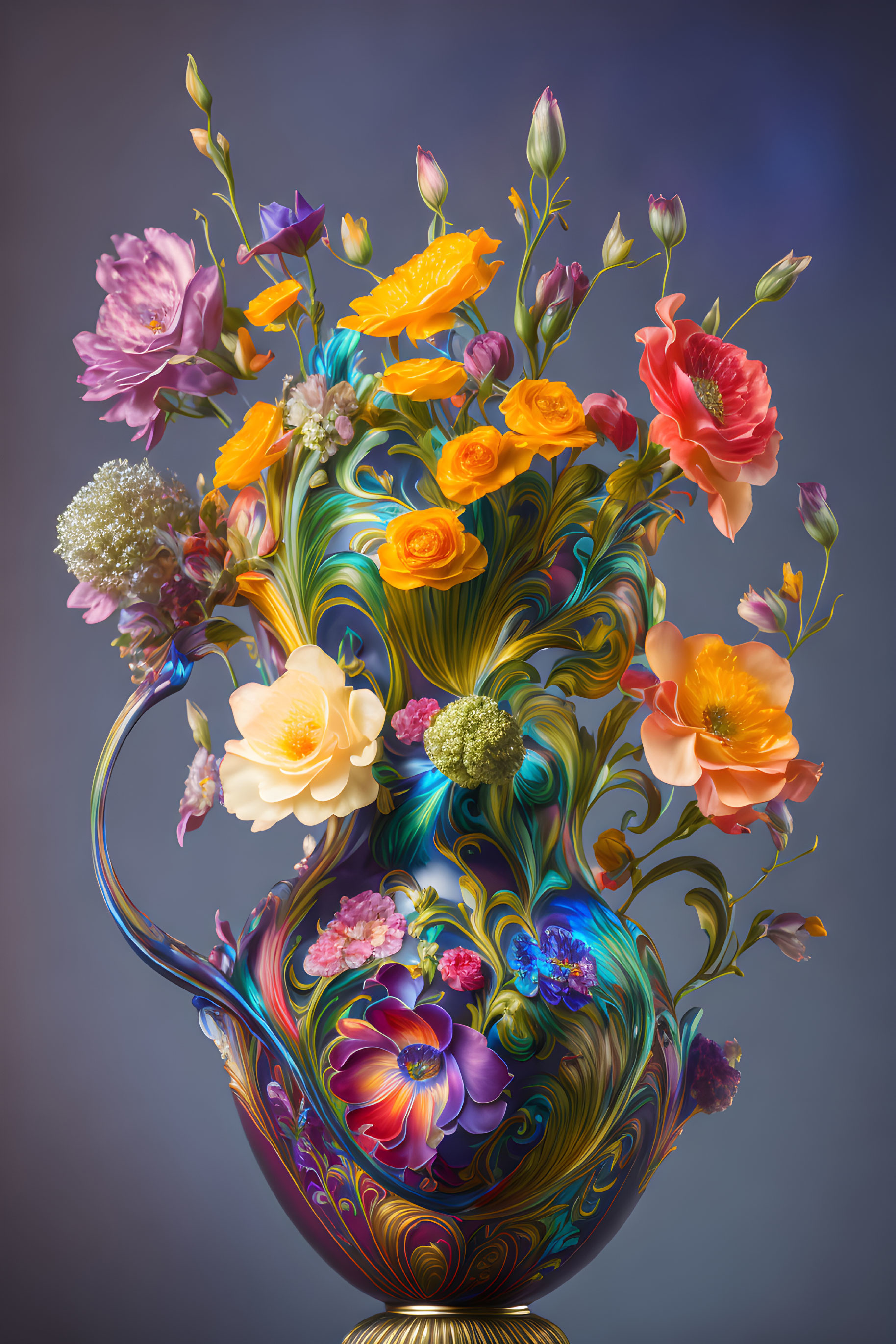 Beautiful flowers in a vase