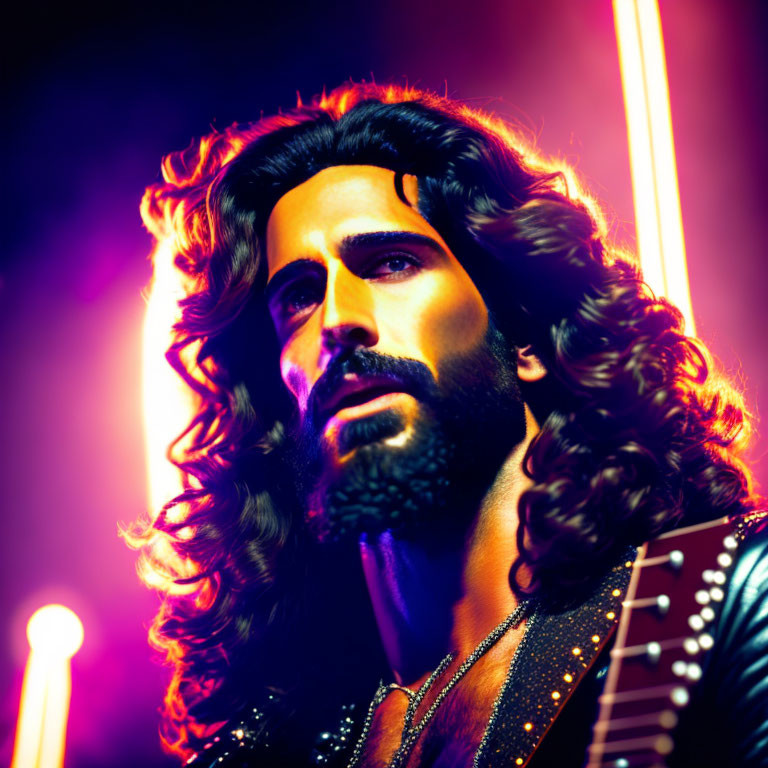 Jesus as rock star on stage