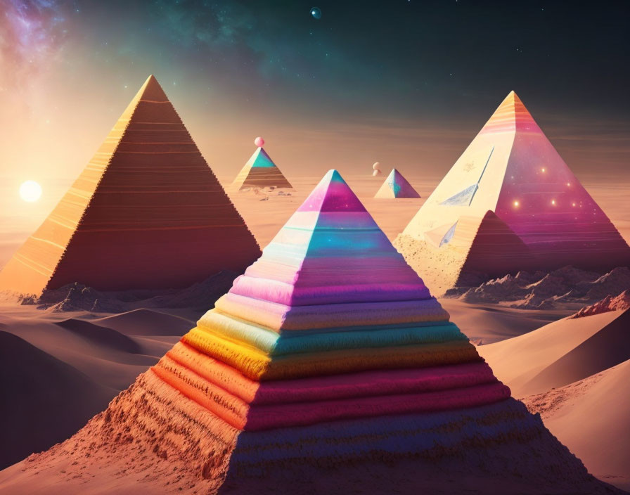  chalk pyramids in space!