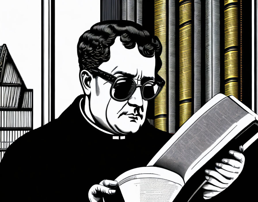 Martin Luther Studying the Bible