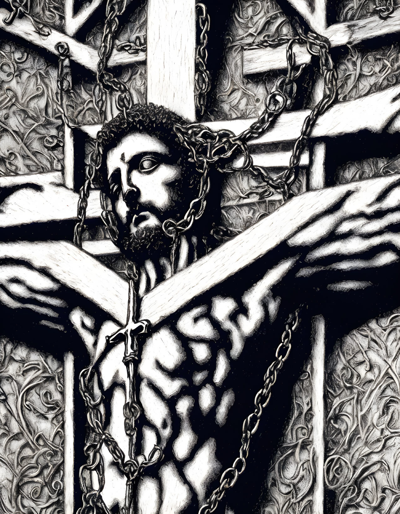 Lutheran Crucifix with Chain wallpaper