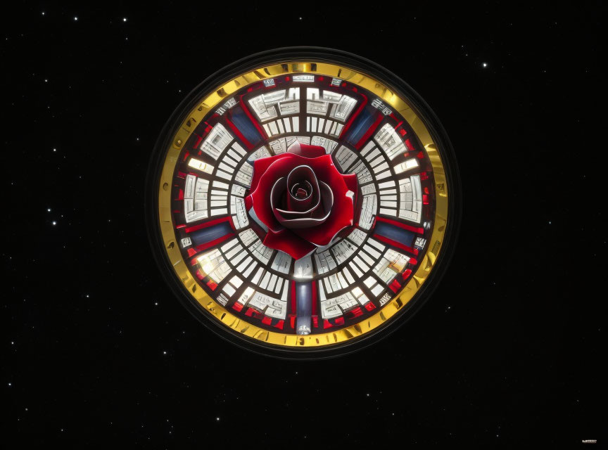 Luther Rose in Stained Glass, Klingon version