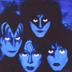 Illustration of four characters with glowing eyes, blue and purple hues, and dramatic face paint showcasing a
