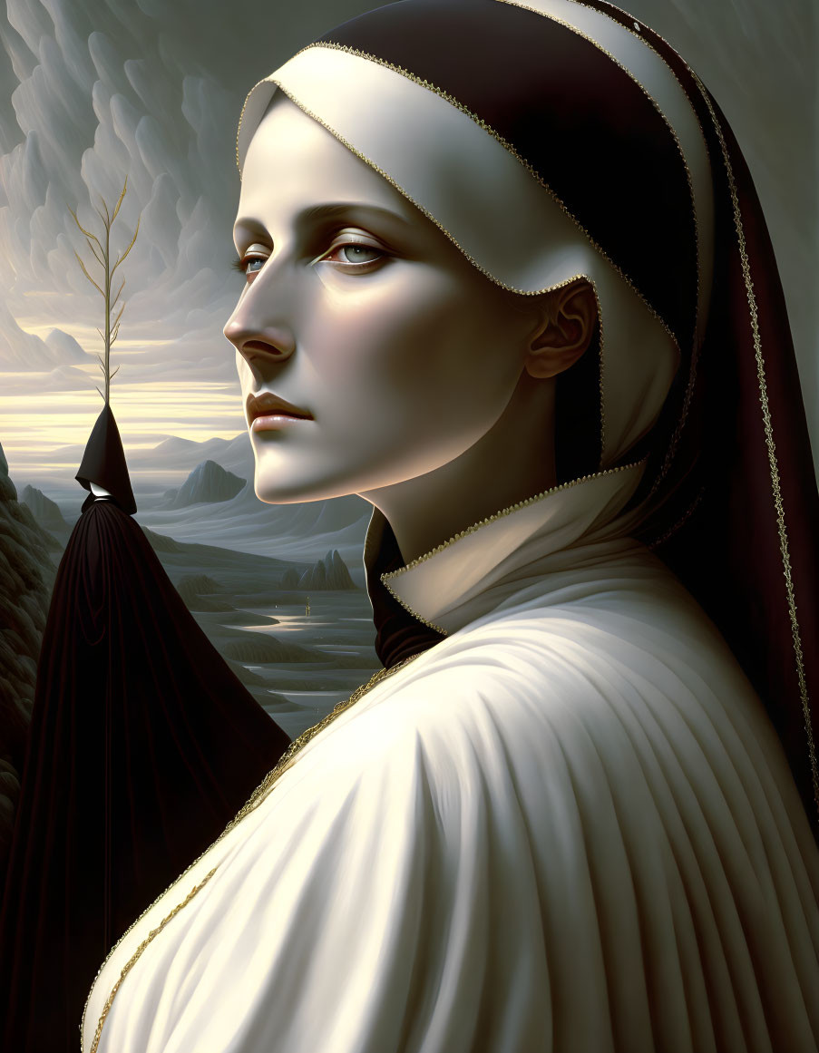 depraved image of a nun