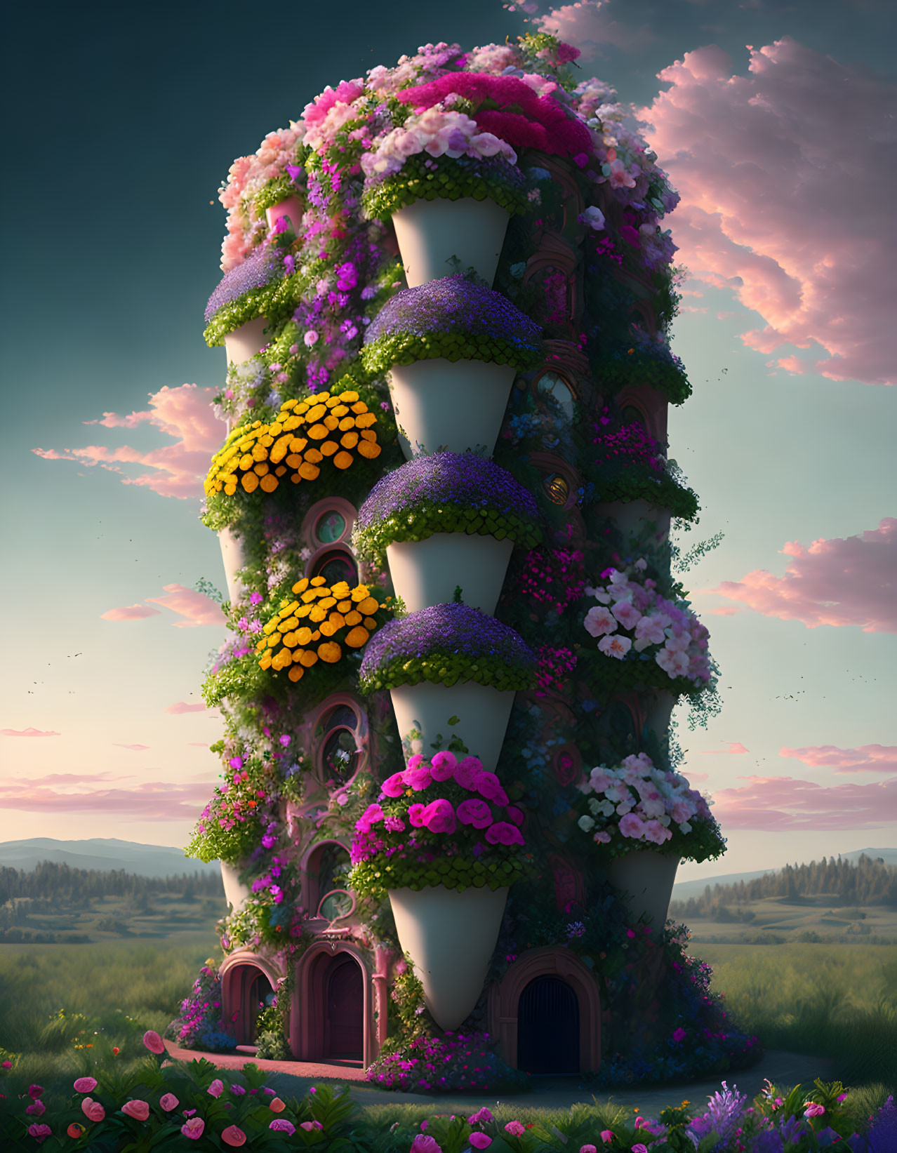 flower tower