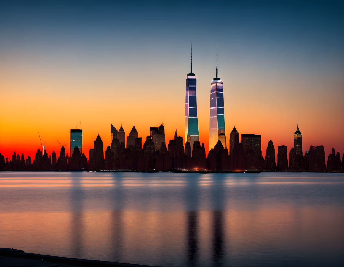 New York Skyline by Evening