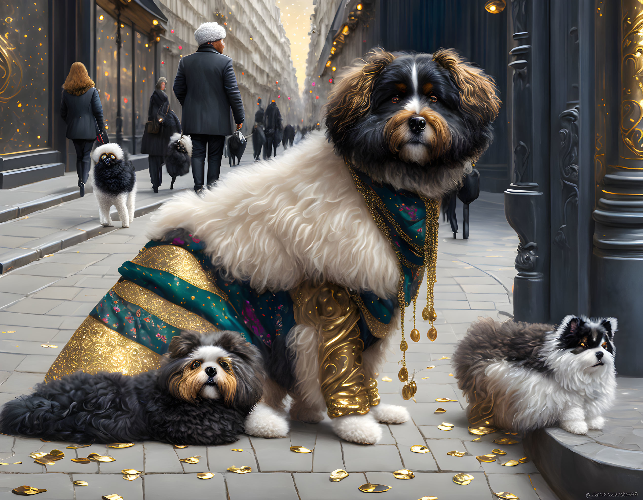 Dogs in the Streets of Paris