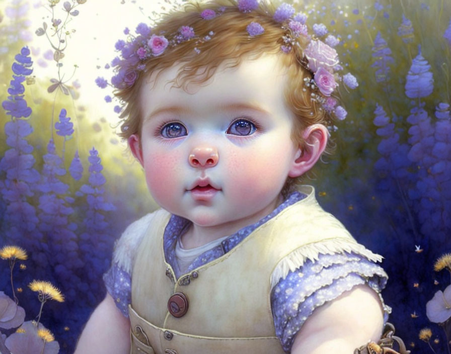 Cute Toddler in Whimsical Setting
