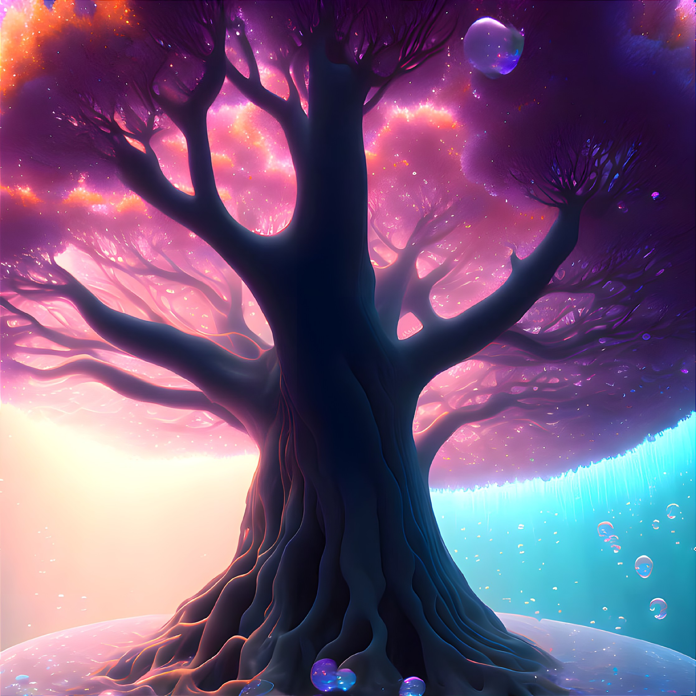 Ascension of souls at the Tree of Life