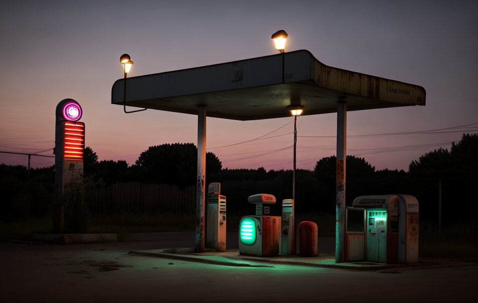 Abandoned gas station